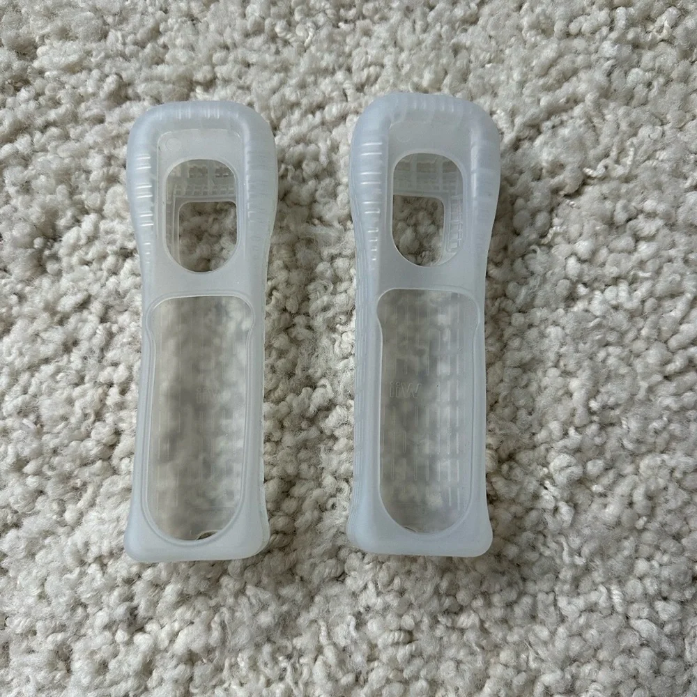 2 Clear Silicone Skin Case Cover for Wii Controllers